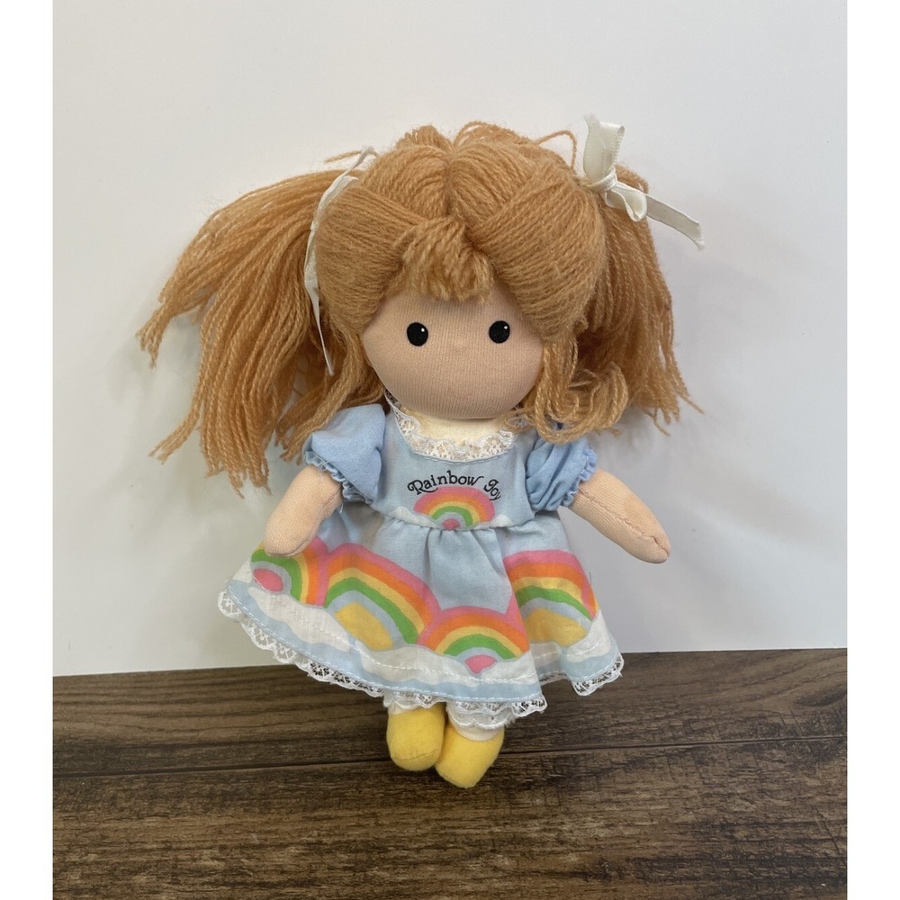 Vintage Knickerbocker Rainbow Joy 8" Doll Ragdoll Brunette